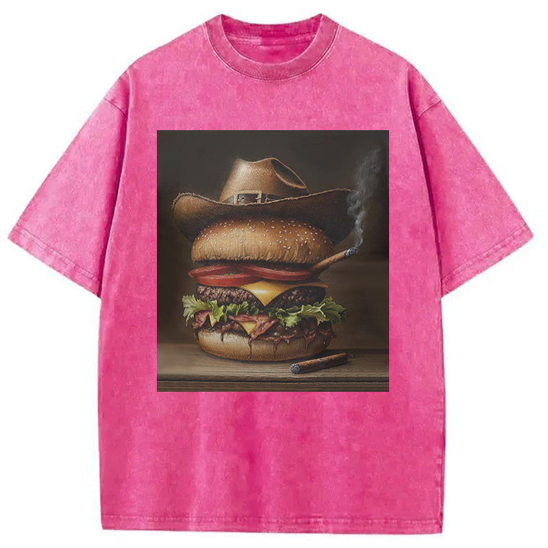 bbb Funny Hamburger Meme Washed T-Shirt