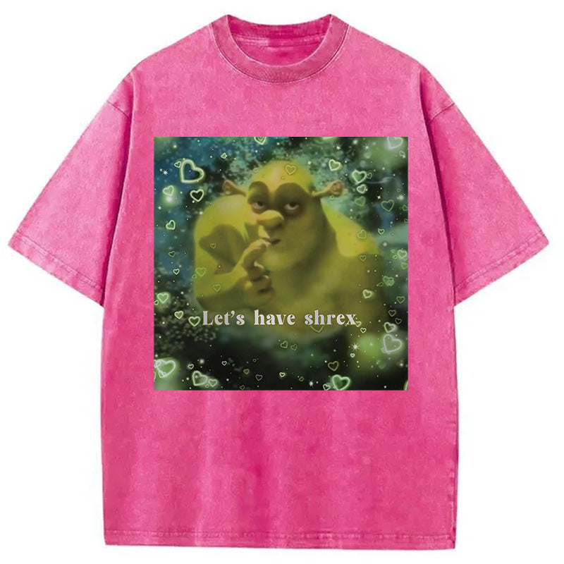 bbb Let's Have Shrex Ironic Funny Washed T-Shirt