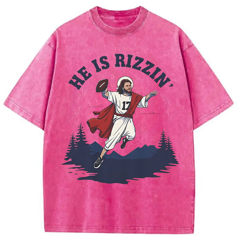 bbb He Is Rizzin' Washed T-Shirt