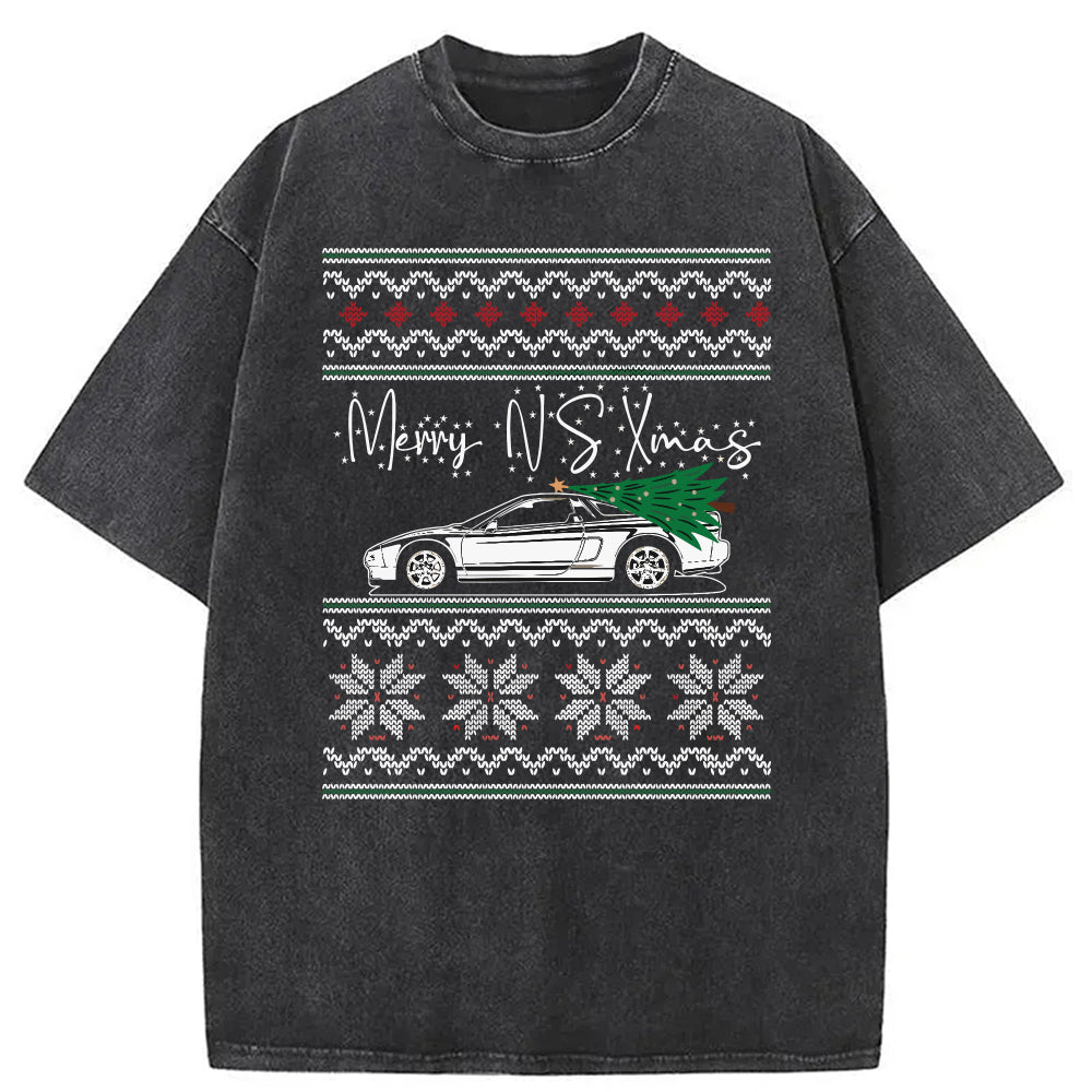 bbb Japanese Sports Car JDM Christmas Washed T-Shirt