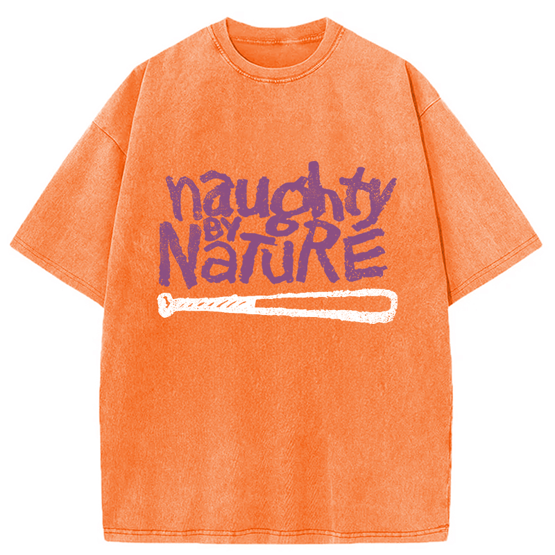 bbb Logo Naughty By Nature Hiphop Washed T-Shirt