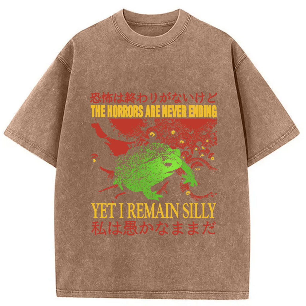 bbb The Horrors are Never Ending Washed T-Shirt