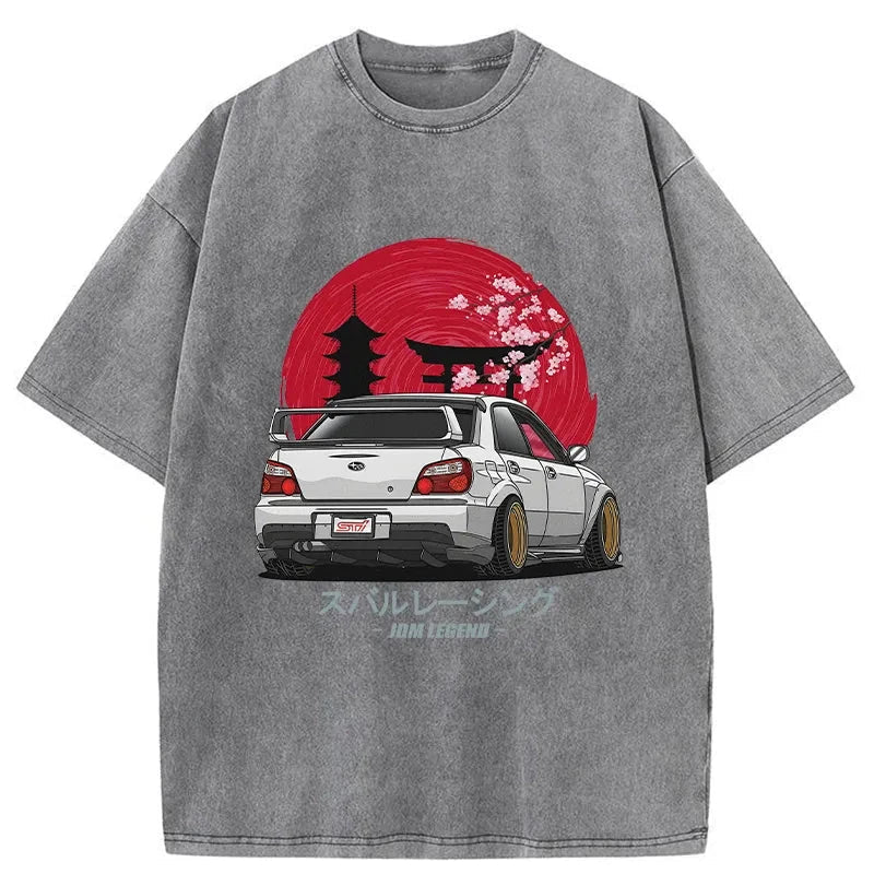 bbb Subaru Racing Car Japanese Washed T-Shirt
