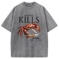 bbb Smoking Kills Crab Washed T-Shirt
