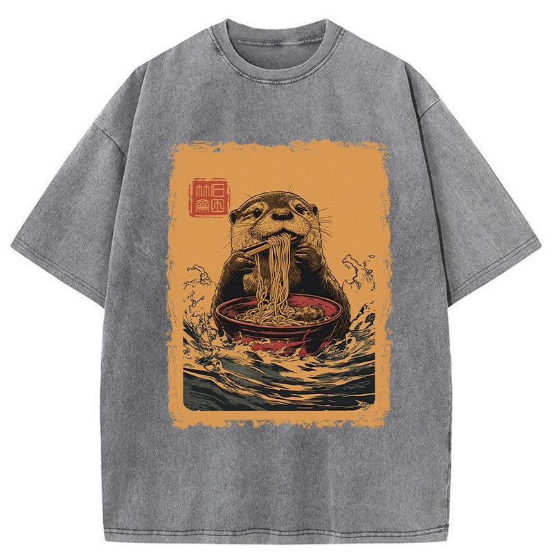bbb Ramen Lover Otter Washed T-Shirt