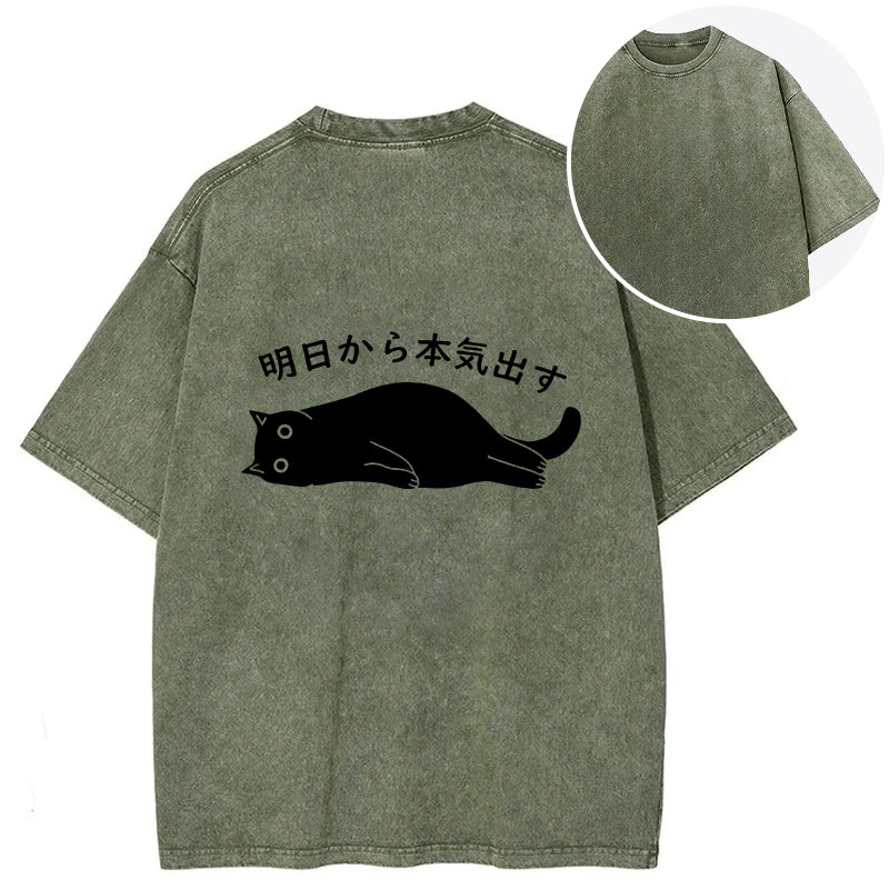 bbb I'm Going To Get Serious Tomorrow Back Washed T-Shirt
