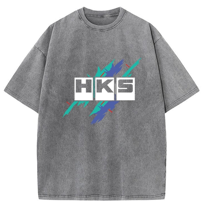 bbb HKS Drifting Drag JDM Washed T-Shirt