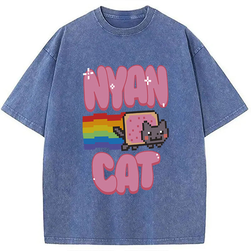 bbb Nyan Cat Pride Washed T-Shirt