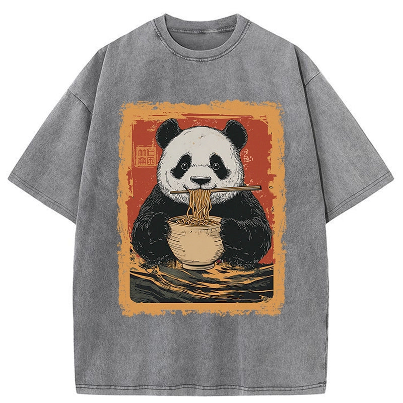 bbb Ramen Lover Panda Washed T-Shirt