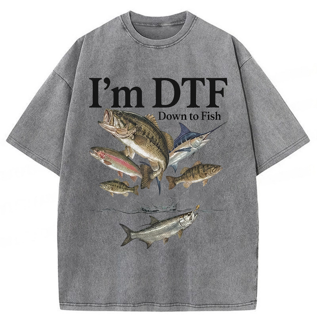 bbb I'm Down To Fish Washed T-shirt