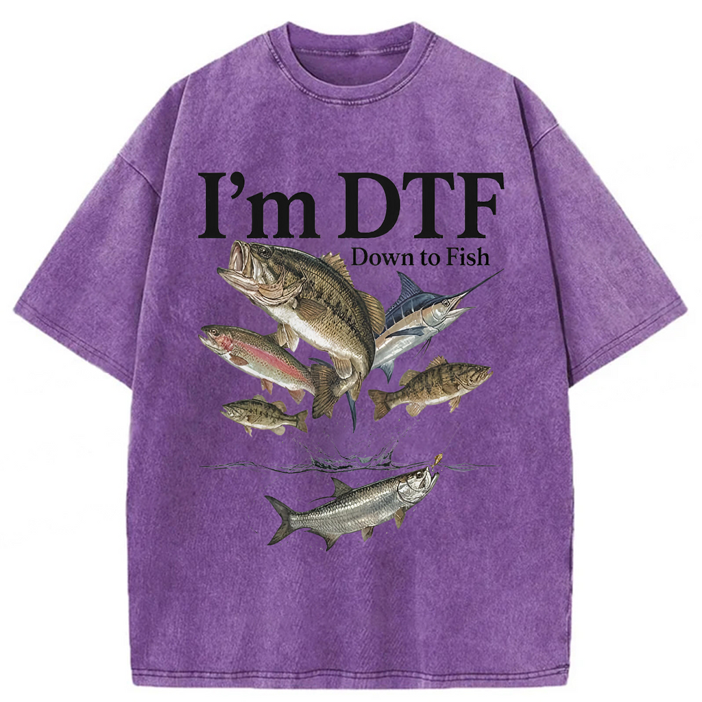 bbb I'm Down To Fish Washed T-shirt