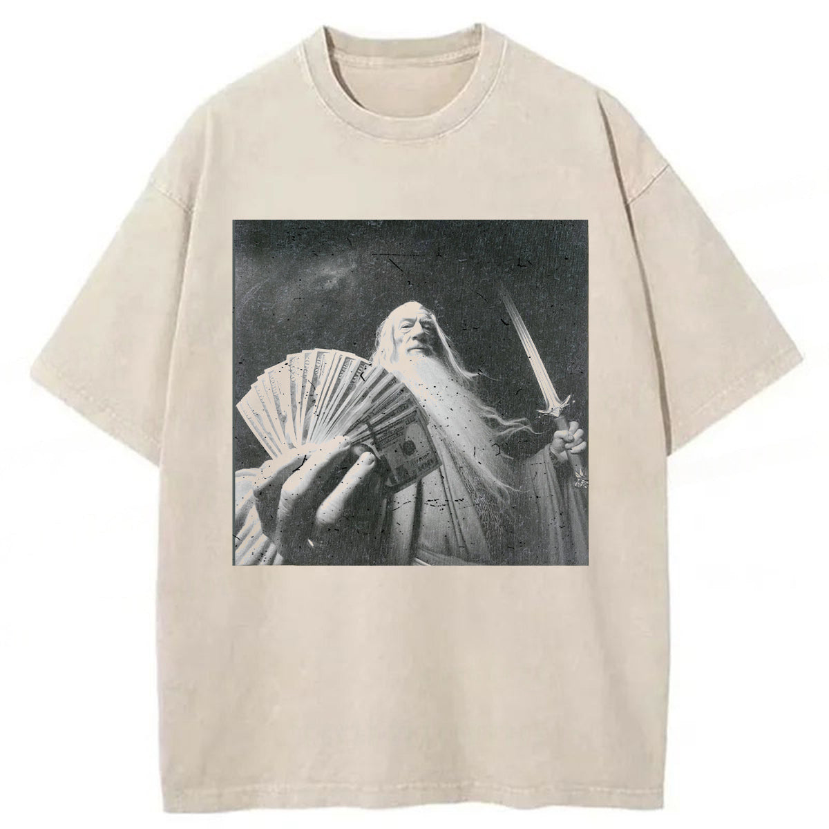 bbb Wizard Old And Rich Comfort Washed T-shirt