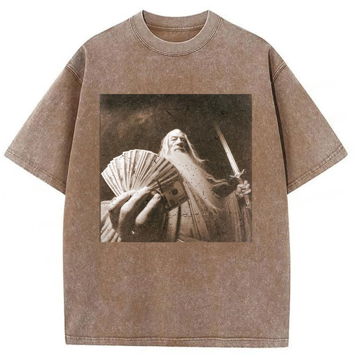 bbb Wizard Old And Rich Comfort Washed T-shirt