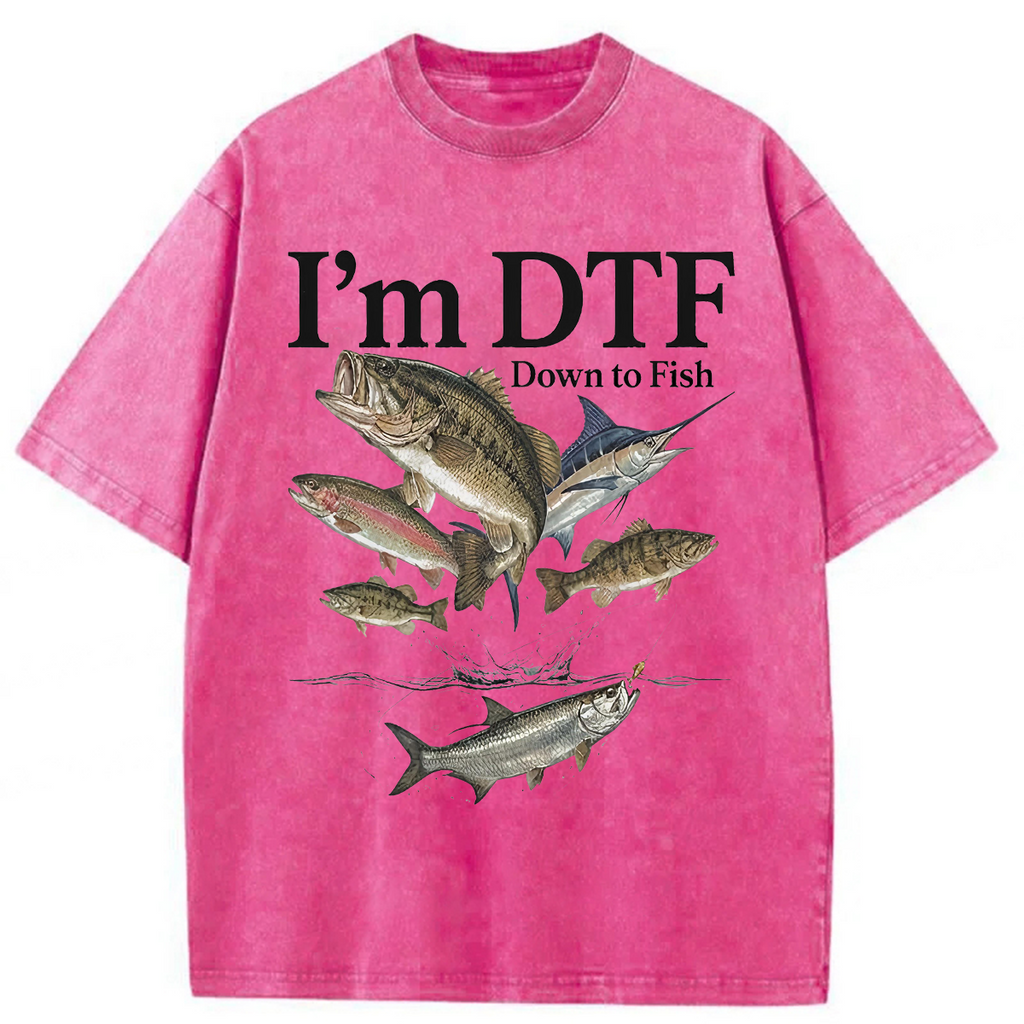 bbb I'm Down To Fish Washed T-shirt
