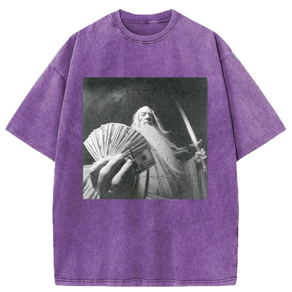 bbb Wizard Old And Rich Comfort Washed T-shirt