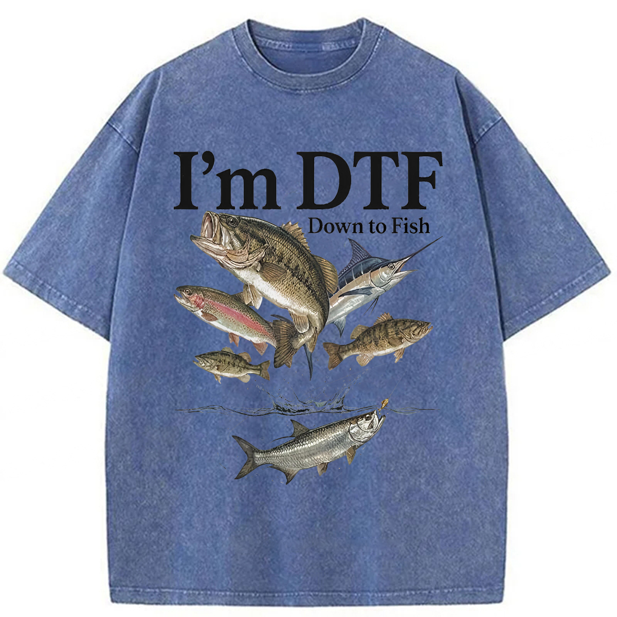 bbb I'm Down To Fish Washed T-shirt