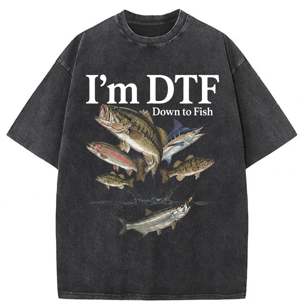 bbb I'm Down To Fish Washed T-shirt