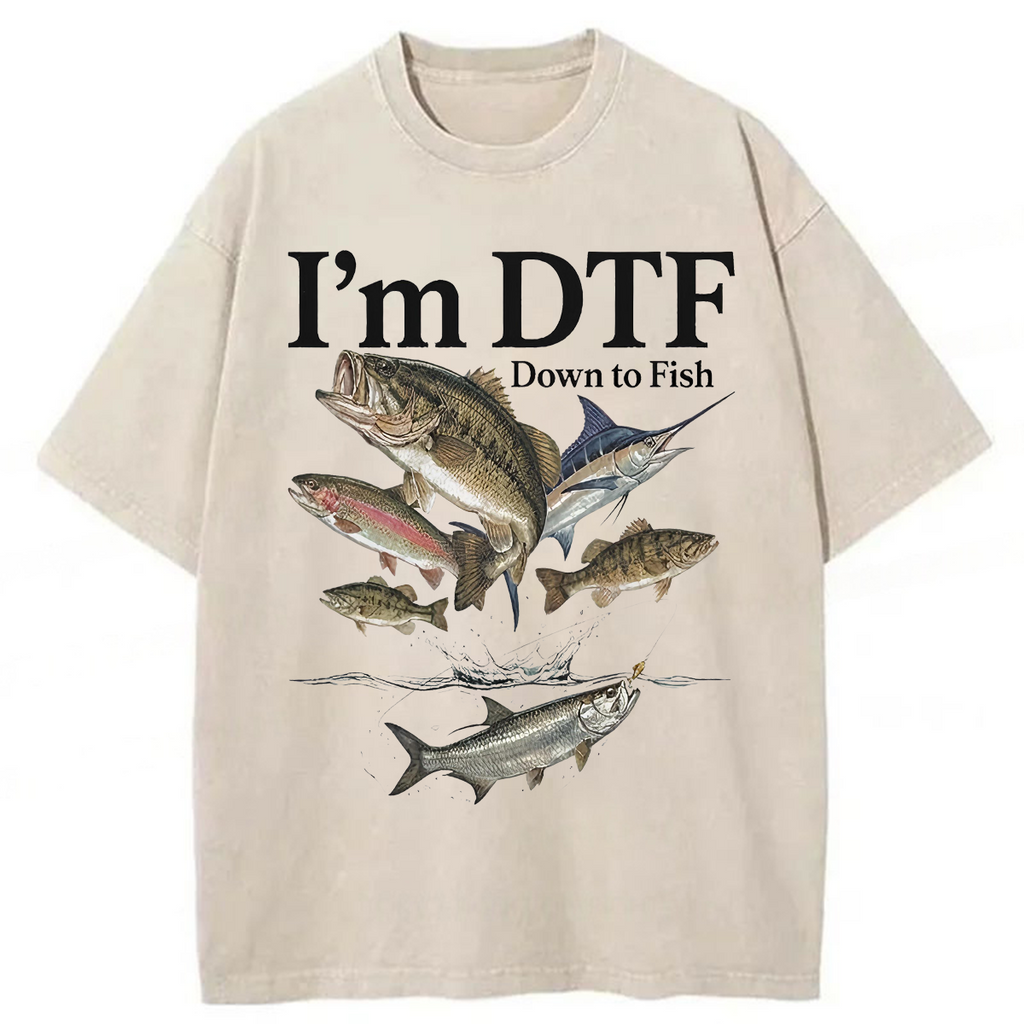 bbb I'm Down To Fish Washed T-shirt
