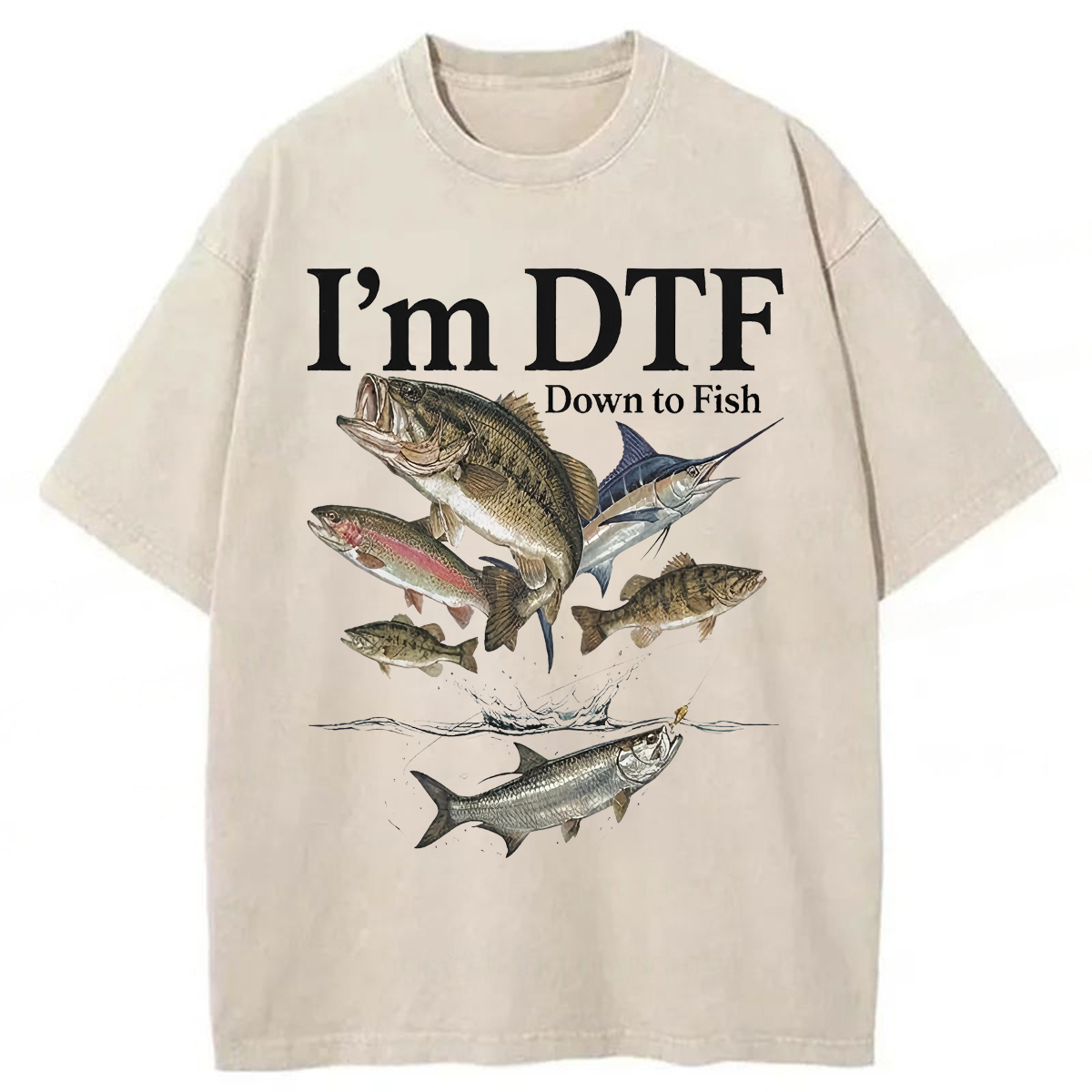 bbb I'm Down To Fish Washed T-shirt