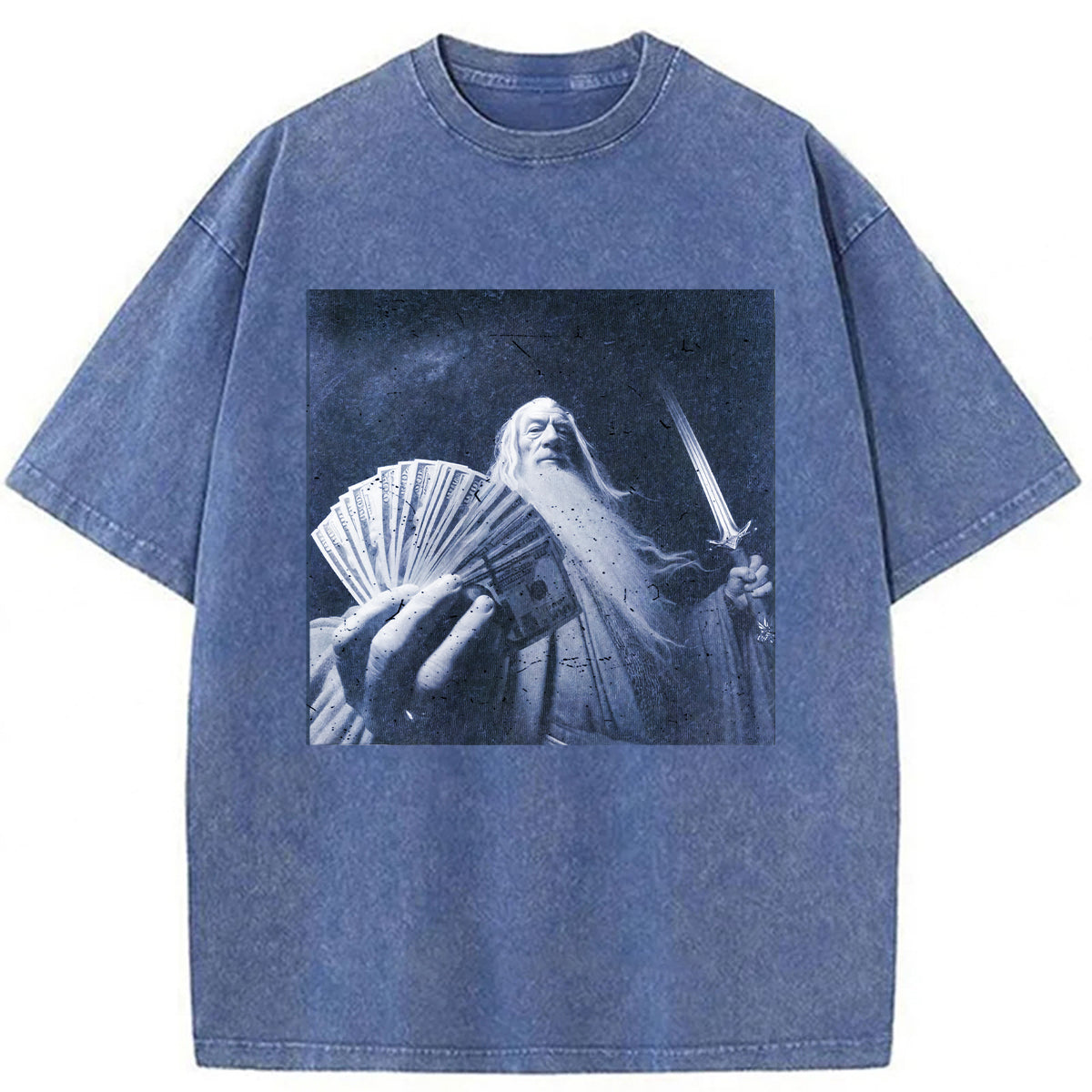bbb Wizard Old And Rich Comfort Washed T-shirt