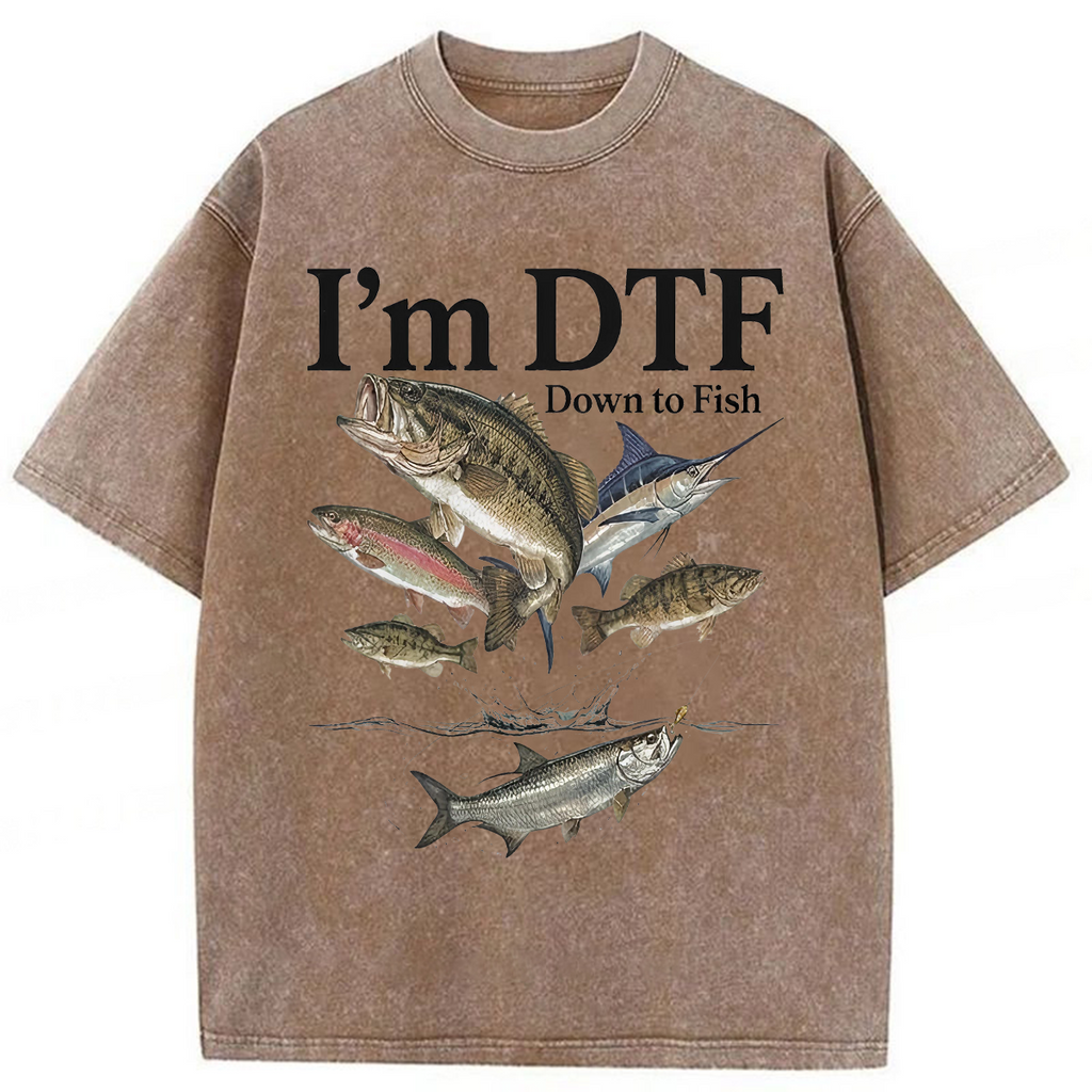 bbb I'm Down To Fish Washed T-shirt