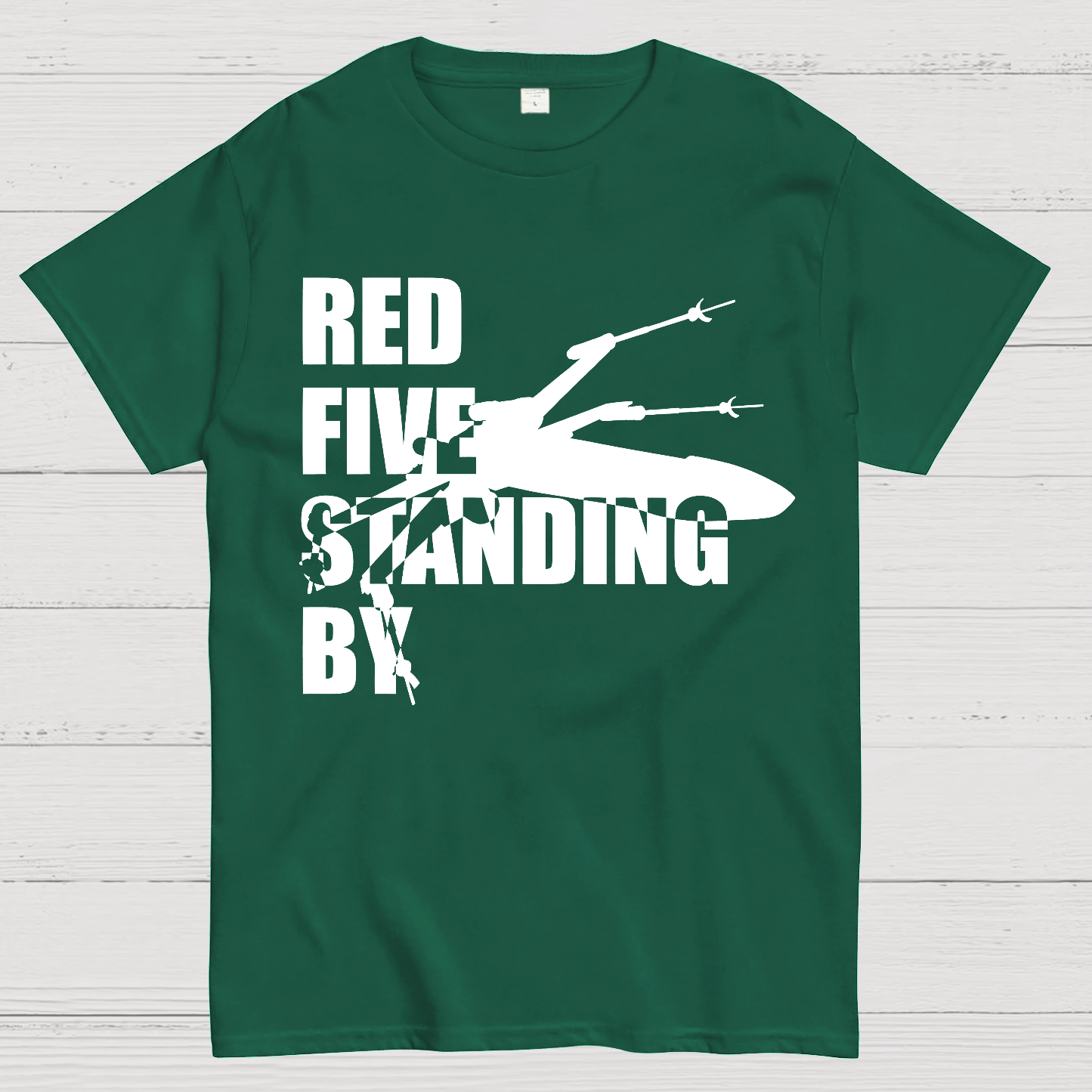 Red Five Standing By Retro  T-Shirt
