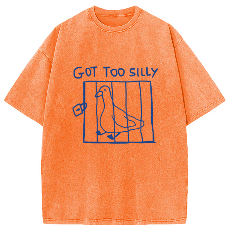 bbb Got Too Silly Meme Washed T-Shirt