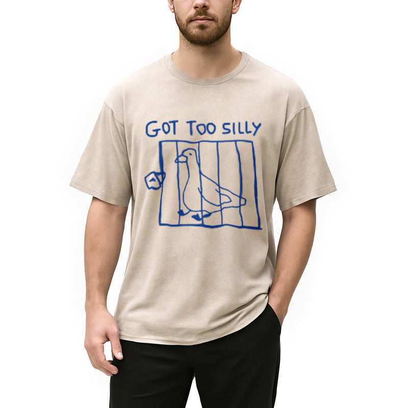 bbb Got Too Silly Meme Washed T-Shirt