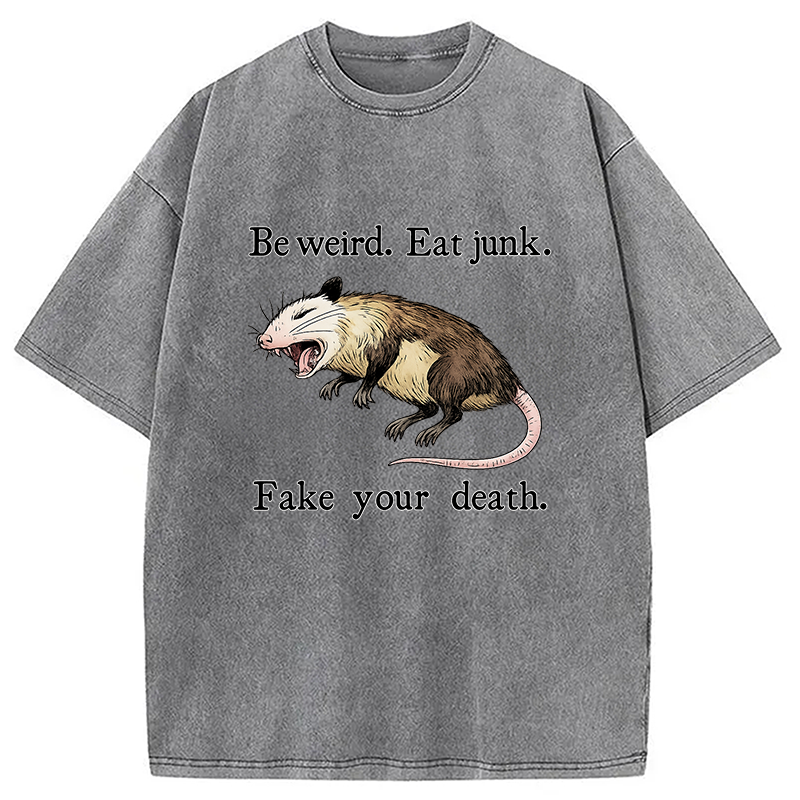 bbb Possum Playing Dead Washed T-Shirt