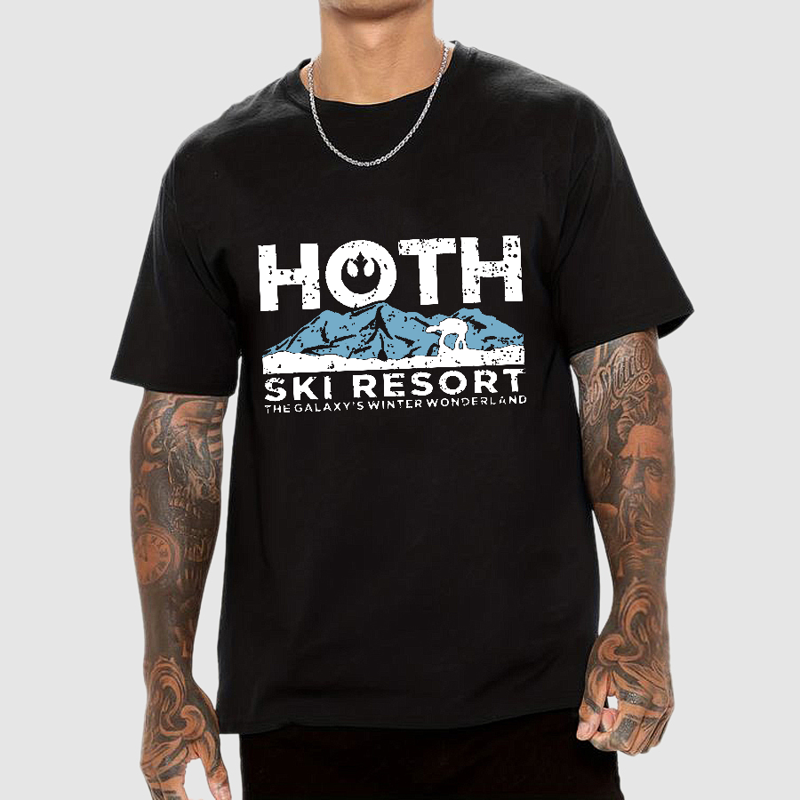 Hoth Ski Resort Casual Space Wars y T-Shirt