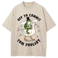 bbb Frog Riding Goose Funny Sarcastic Meme Washed T-Shirt