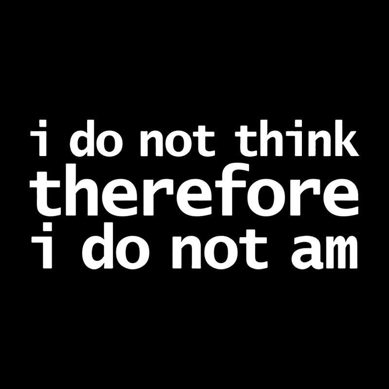 I Do Not Think Therefore I Do Not Am  T-Shirt