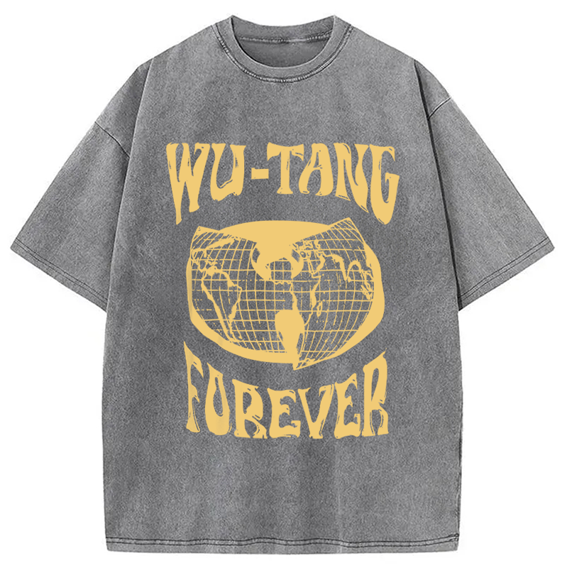 bbb Wu-Tang Forever Hip-Hop Washed T-Shirt