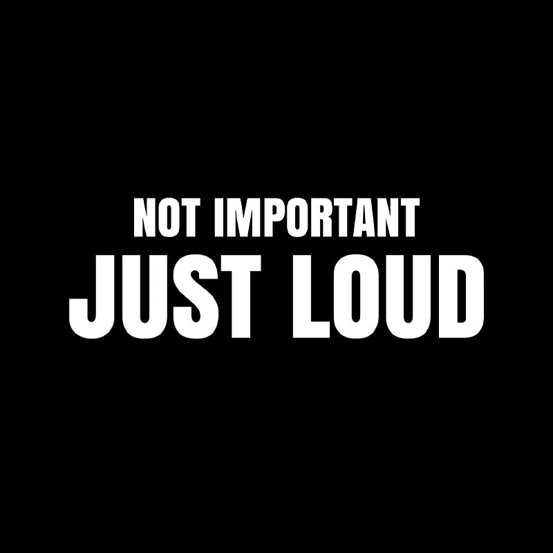 Not Important Just Loud  T-Shirt