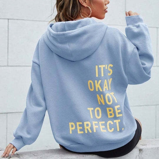 Oversized Damen-Hoodie – Lässiger Schnitt, Rückenaufdruck, Baumwollmischung