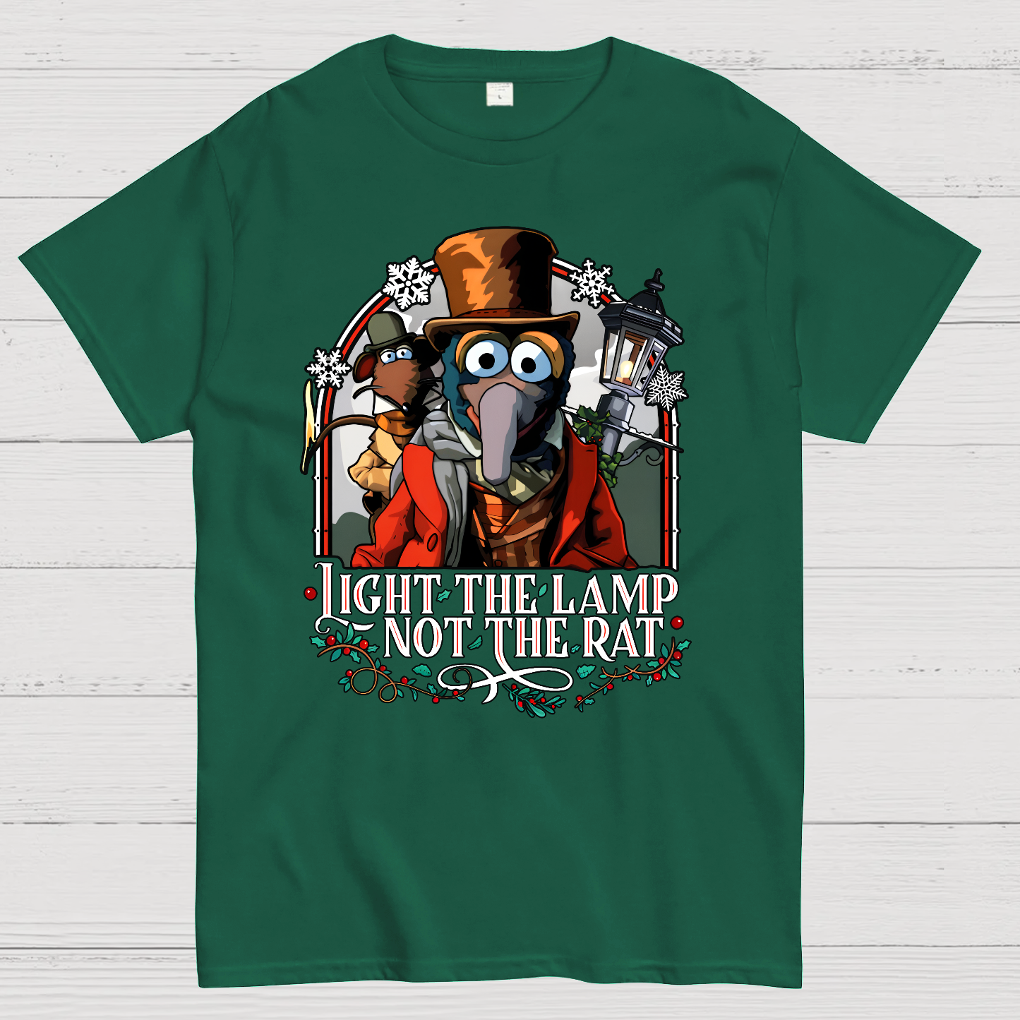 Muppet Christmas Carol - Light the Lamp Not the Rat Magnet  T-Shirt