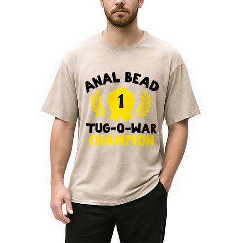 Bead Tug O War Champion Funny Washed T-Shirt