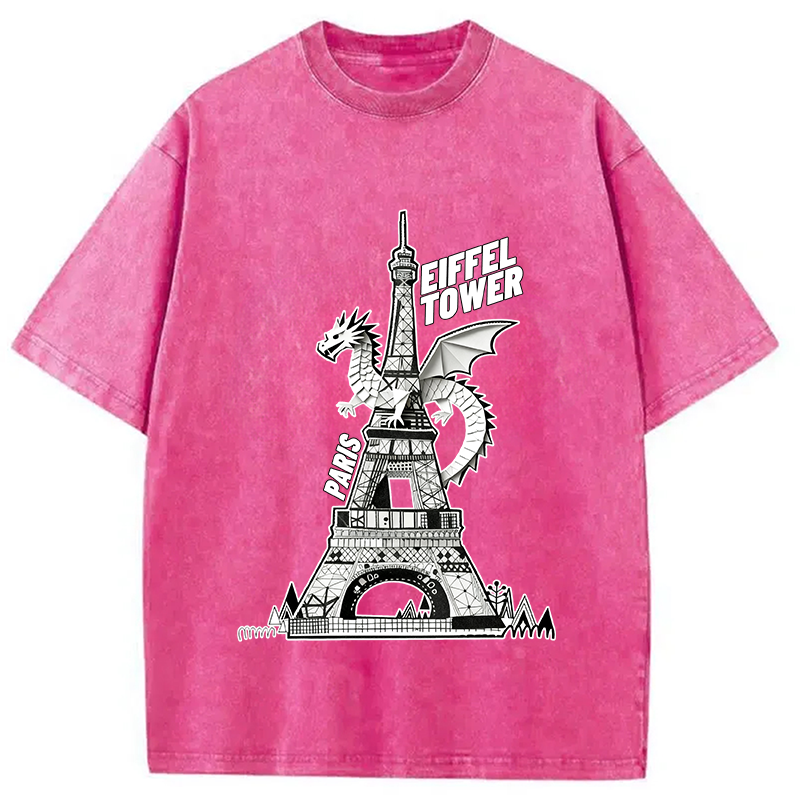 bbb Dragon Eiffel Tower Washed T-Shirt