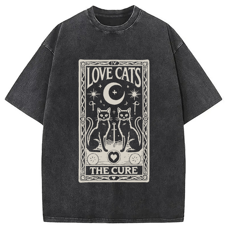 bbb The Cure - Love Cats Washed T-Shirt