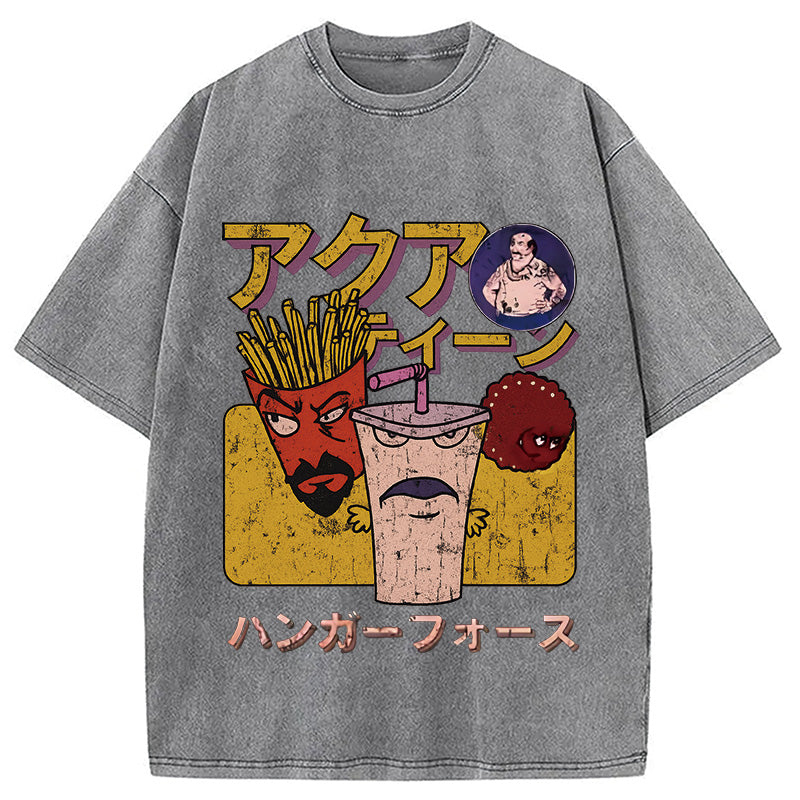 bbb Aqua Teen Hunger Force Japanese Retro Washed T-Shirt