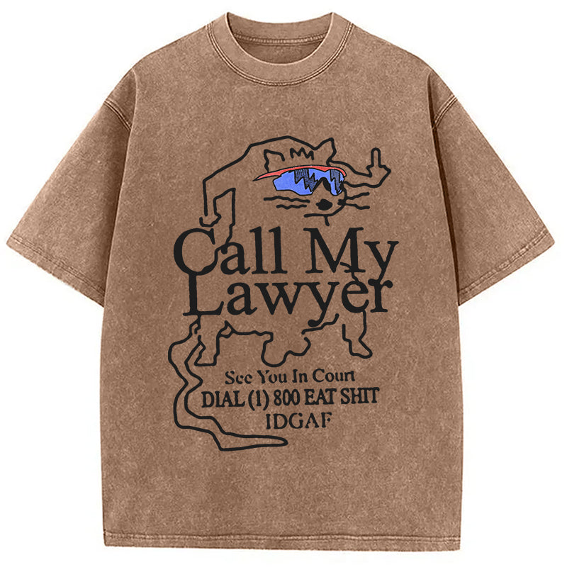 bbb Call My Lawyer Washed T-Shirt