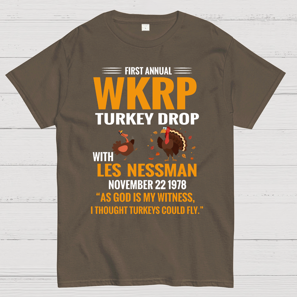 First Annual WKRP Turkey Drop With Les Nessman November 22 1978  T-Shirt