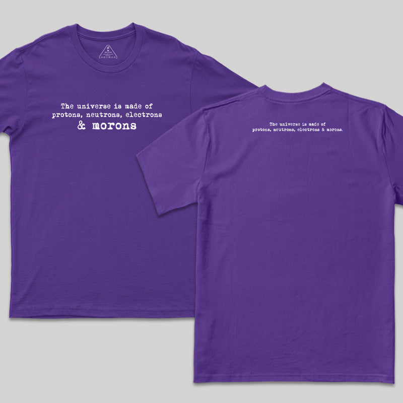 The Composition Of The Universe Science Front and Back Printed T-Shirt
