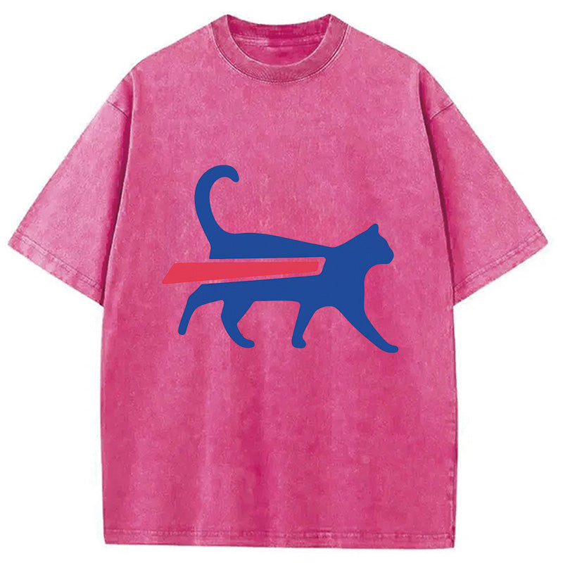 bbb Cat-Bills is Buffalo Bills Funny Meme Washed T-Shirt