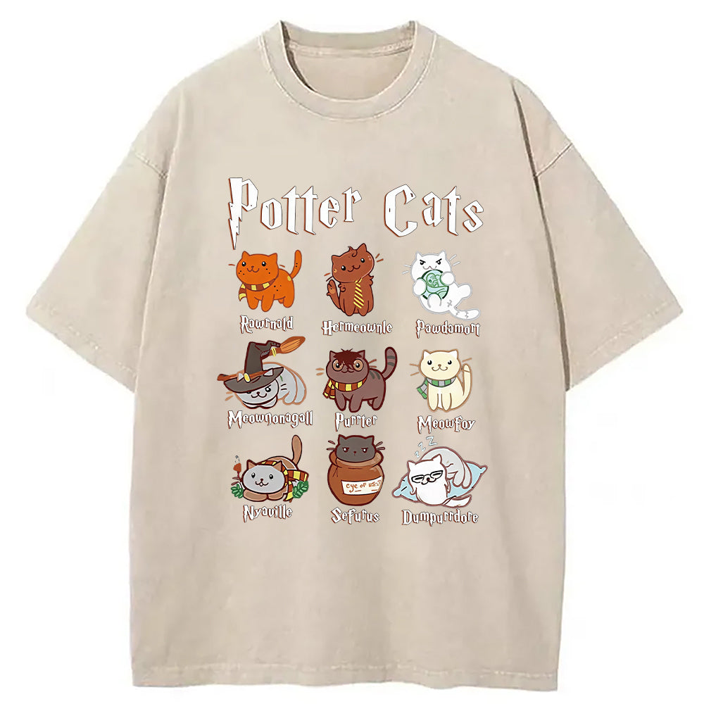 bbb Wizard Cats Washed T-Shirt
