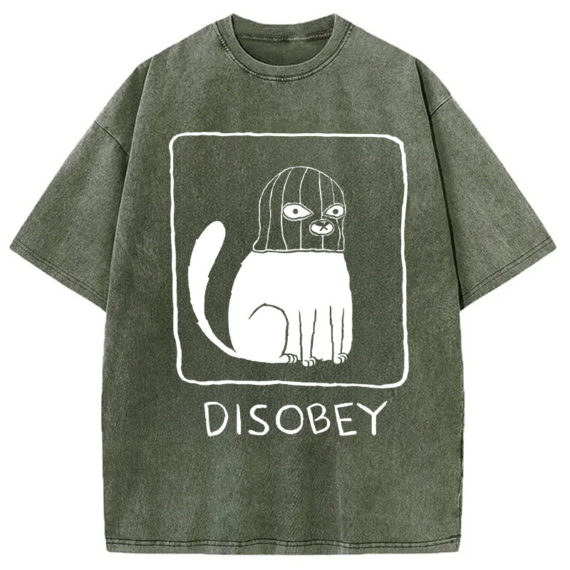 bbb Disobey Cat Washed T-Shirt