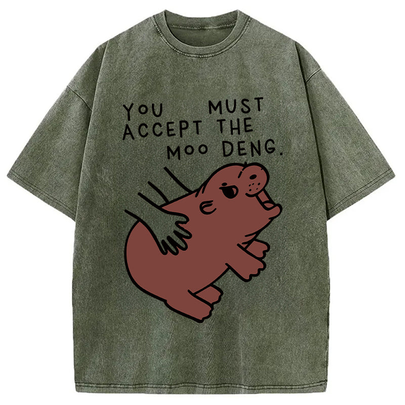 bbb Give You Moo Deng Washed T-Shirt