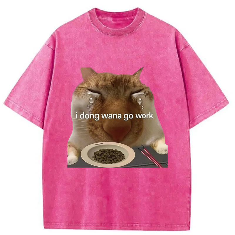 bbb I Dong Wana Go Work Washed T-Shirt