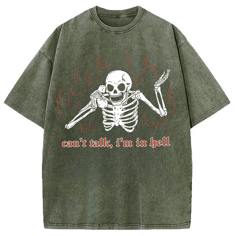 bbb Can't Talk In Hell Washed T-Shirt