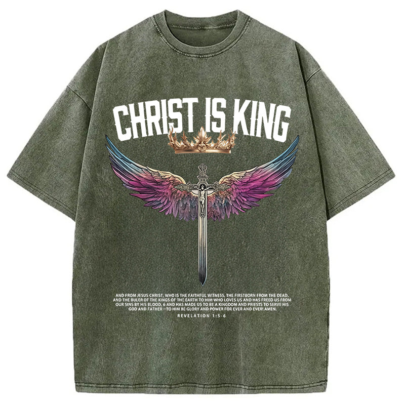 bbb Christ Is King Christian Washed T-Shirt